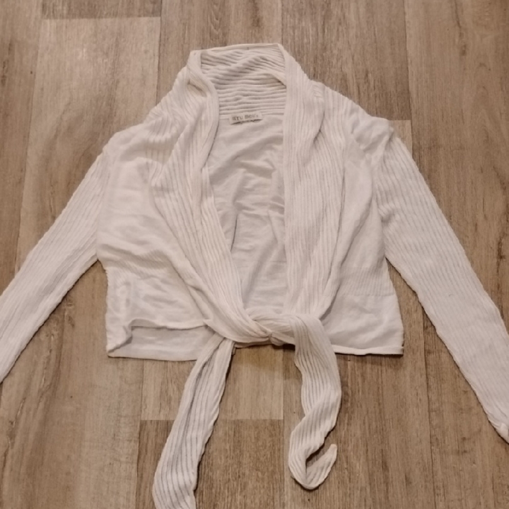 White Women's Cardigan Sweater